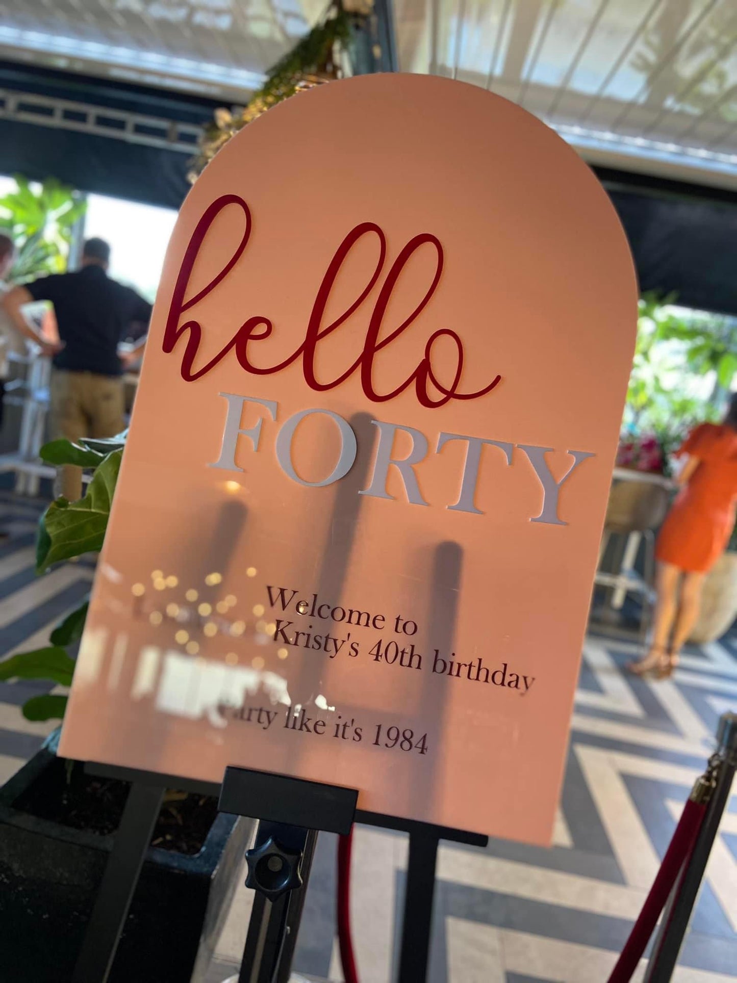 Hello birthday event sign