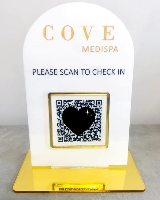 Custom business QR code sign