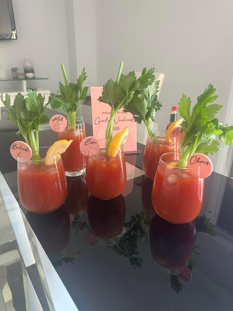 Drink name tag - round