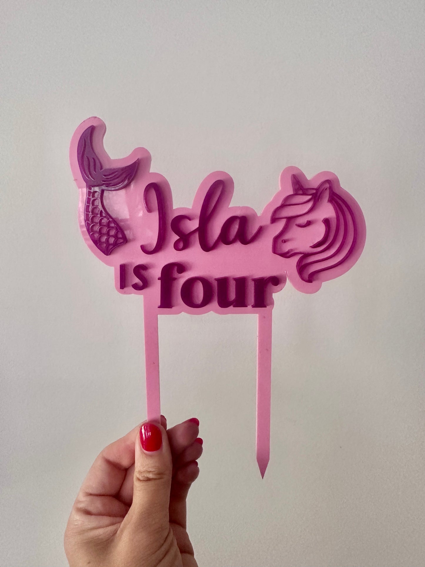 Mermaid cake topper