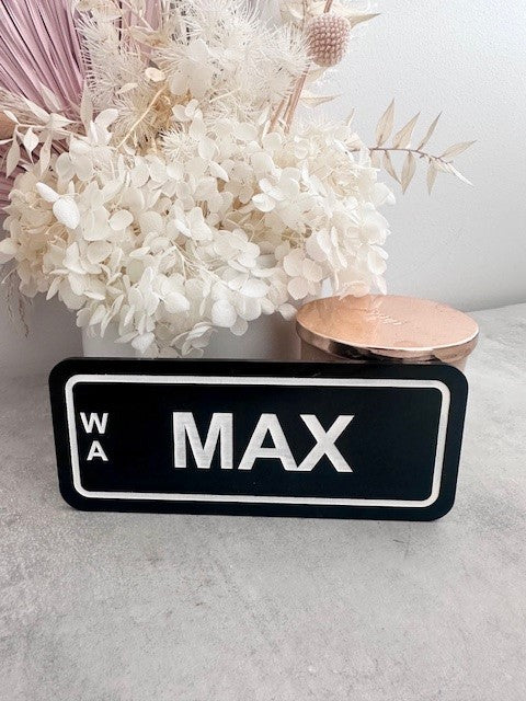 Custom number plate