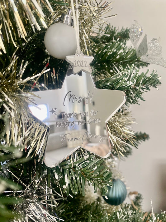 Star Teacher bauble