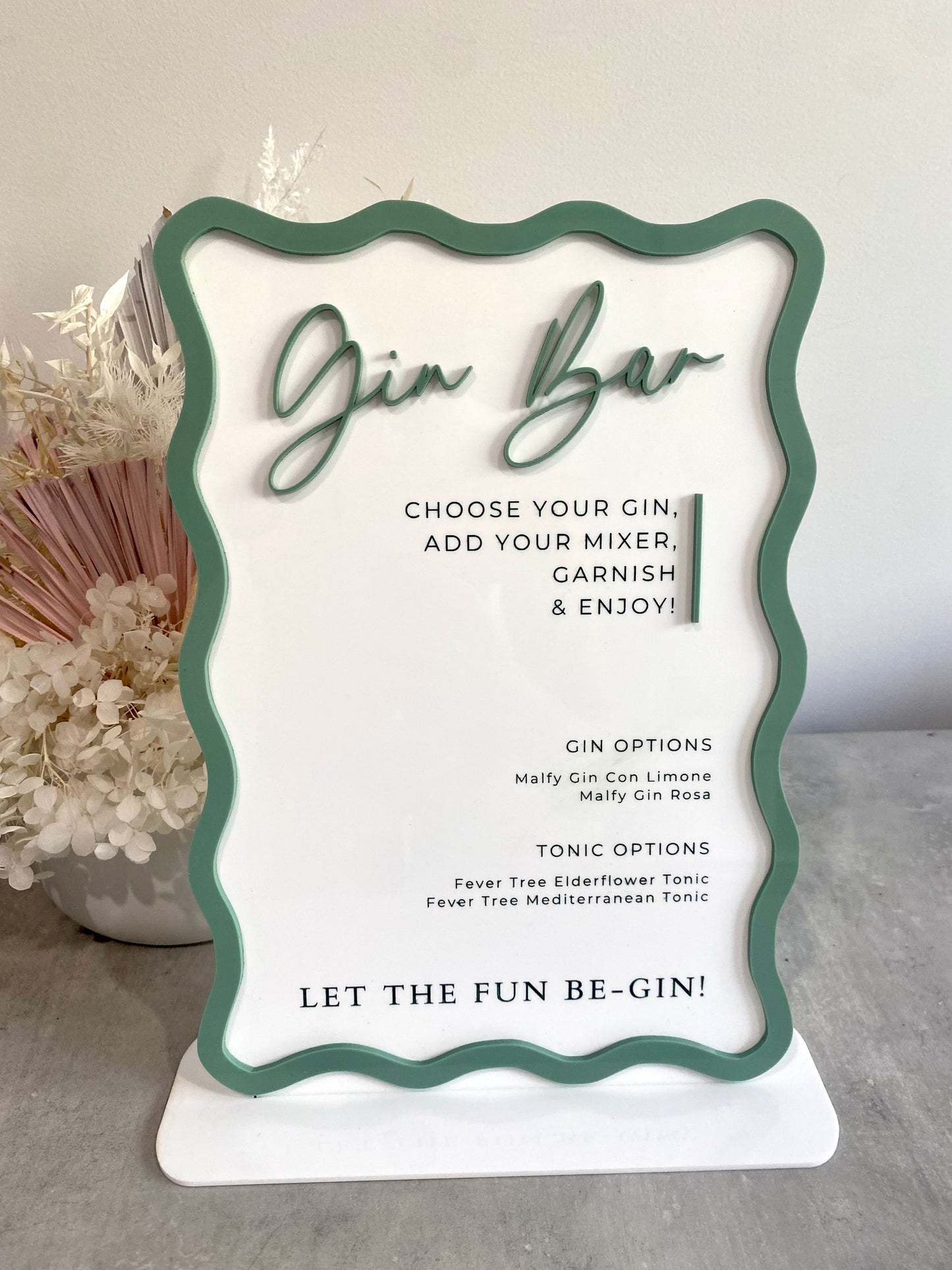 Wave drink menu
