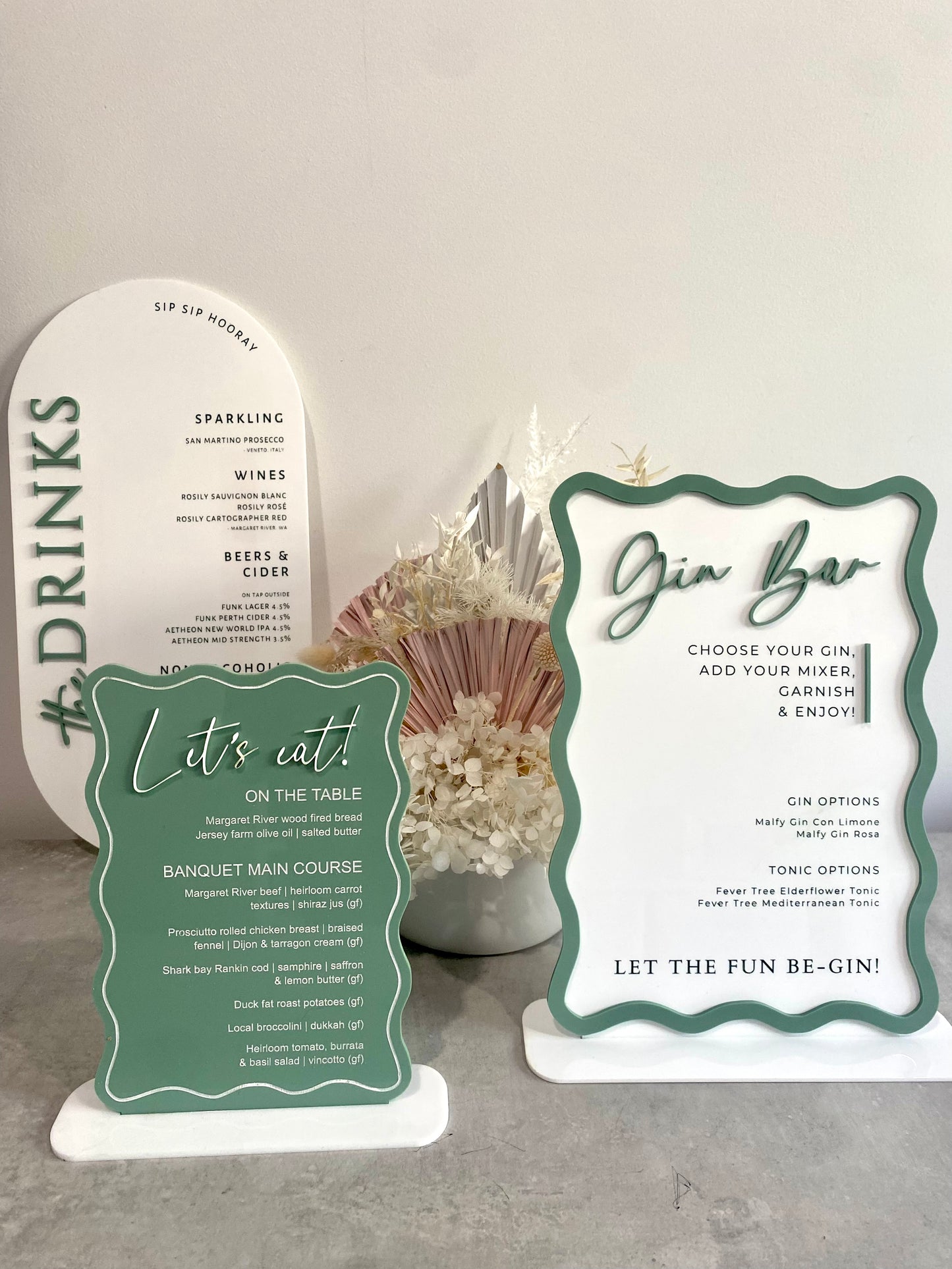 Wave food menu