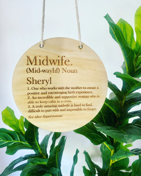 Midwife appreciation plaque